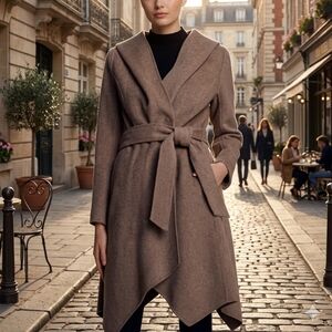 ZAC Zac Posen Tan Hooded Coat